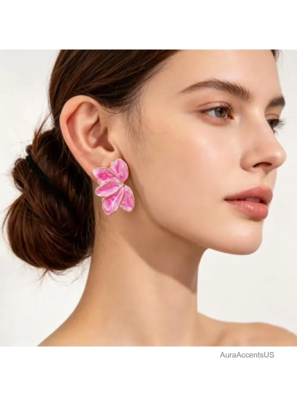 Flower Dangle Earrings Women Irregular Petal Statement Jewelry Christmas Gift